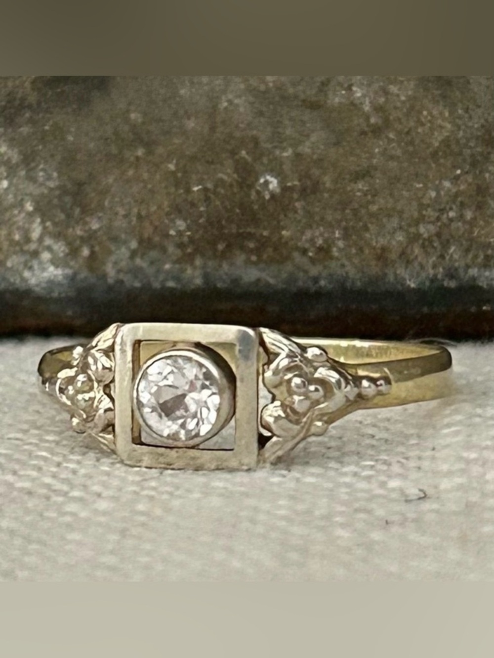 Antique 14k Old Cut Ring - Picture 4 of 12